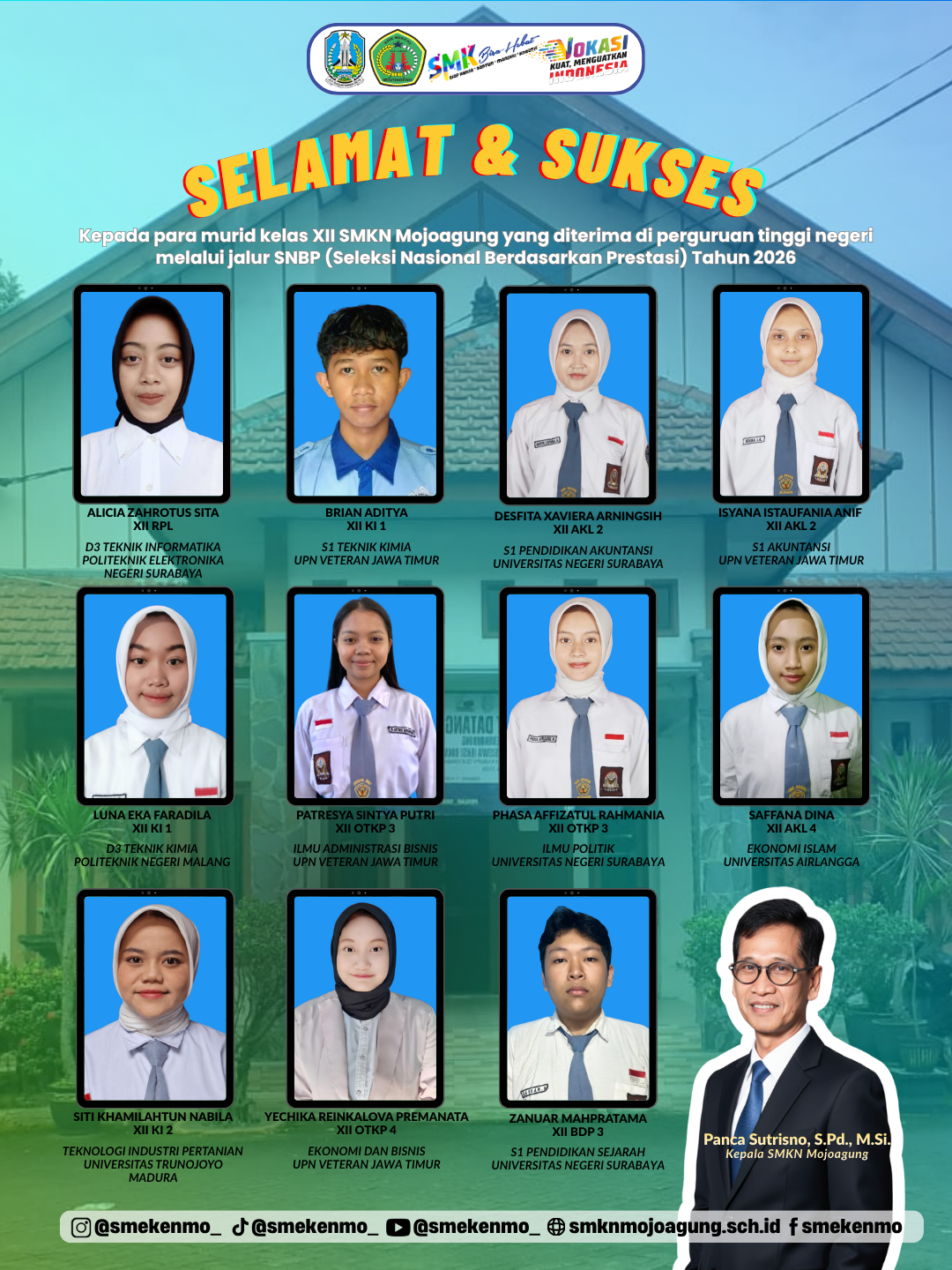 11 Murid SMKN Mojoagung lolos SNBP 2026